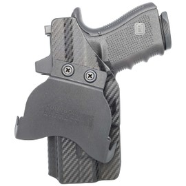 Concealment Express OWB Paddle Holster fits FN 509 CC Edge | RH | CF BLK KYDEX | USA Made | Rounded Gear
