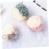 OATIPHO 4 Pcs Large Double Balls Mesh Sponge Shower Pouf