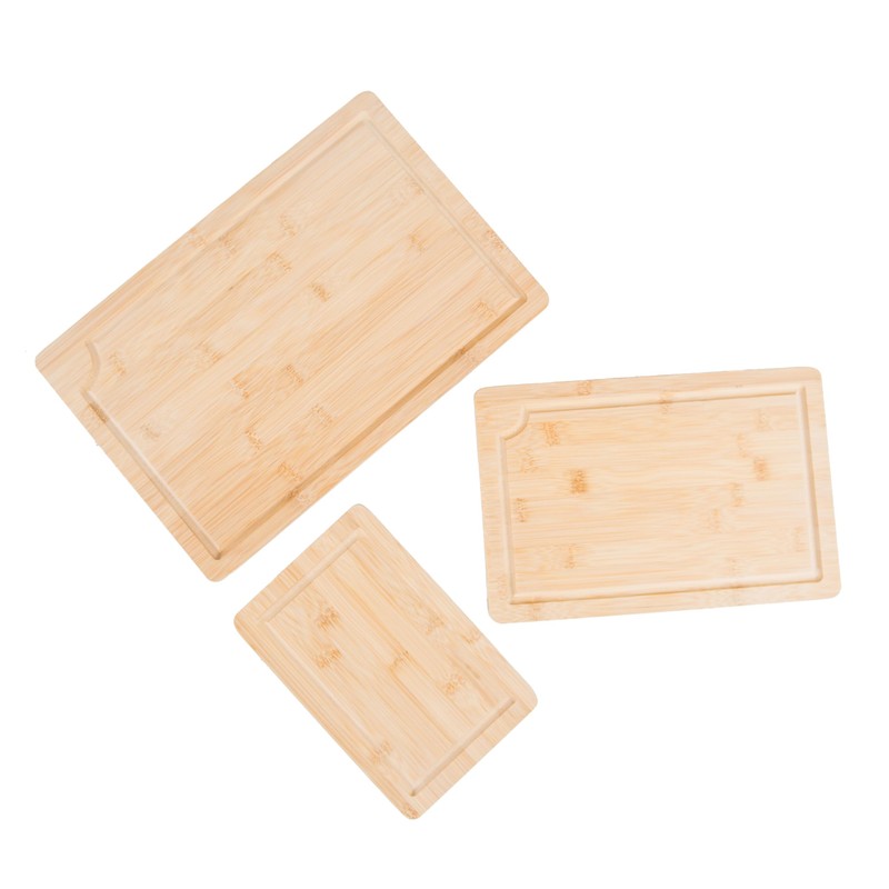 Lipper International Bamboo Wood Cutting Boards with Built-In Juice Grooves