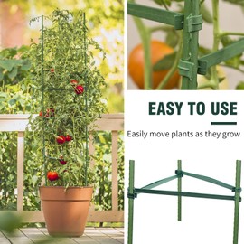 Saihisday 100PCS Stake Arms for Tomato Cage,11.8 Inches Expandable Trellis Connectors for Climbing Plants, Garden Plants, Vegetables(No Stake, Bayonet Diameter: 11 mm)