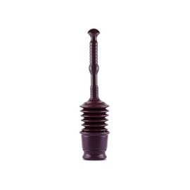 Master Plunger MP500-B Heavy Duty Bathroom Toilet Plunger Kit with Short Bucket. All Purpose Plunger Equipped with Air Release Valve, Plum