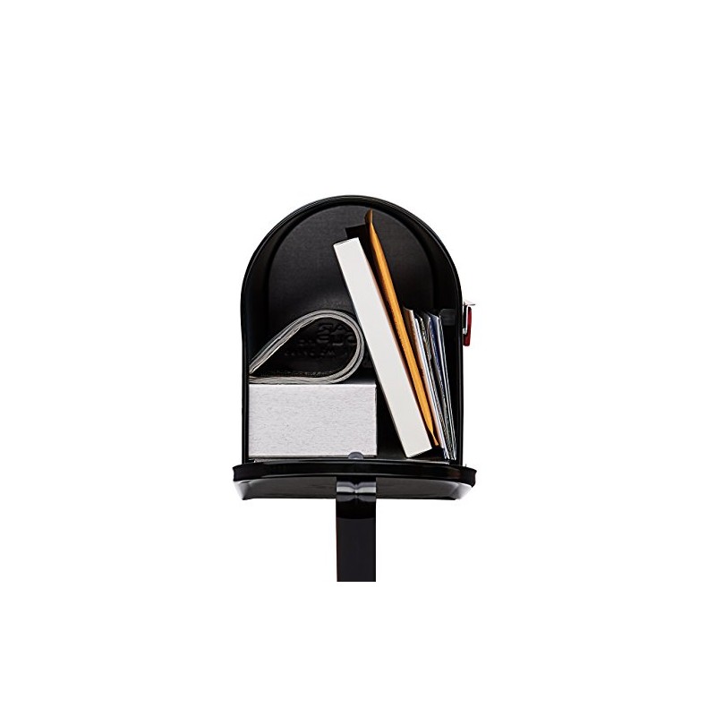 Gibraltar Mailboxes Mailbox-To-Go Medium Capacity Galvanized Steel Black, Mailbox &