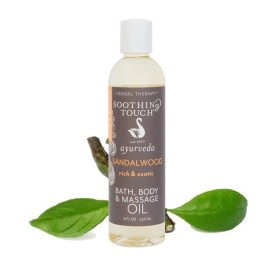 Soothing Touch Bath & Body Massage Oil Sandalwood with Ginseng Extract 8 oz