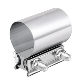 EVIL ENERGY 1.75 Inch Exhaust Clamp,1 3/4" Butt Joint Band Clamp Sleeve Coupler Stainless Steel for Pipes,Mufflers,Catalytic Converters 1PCS