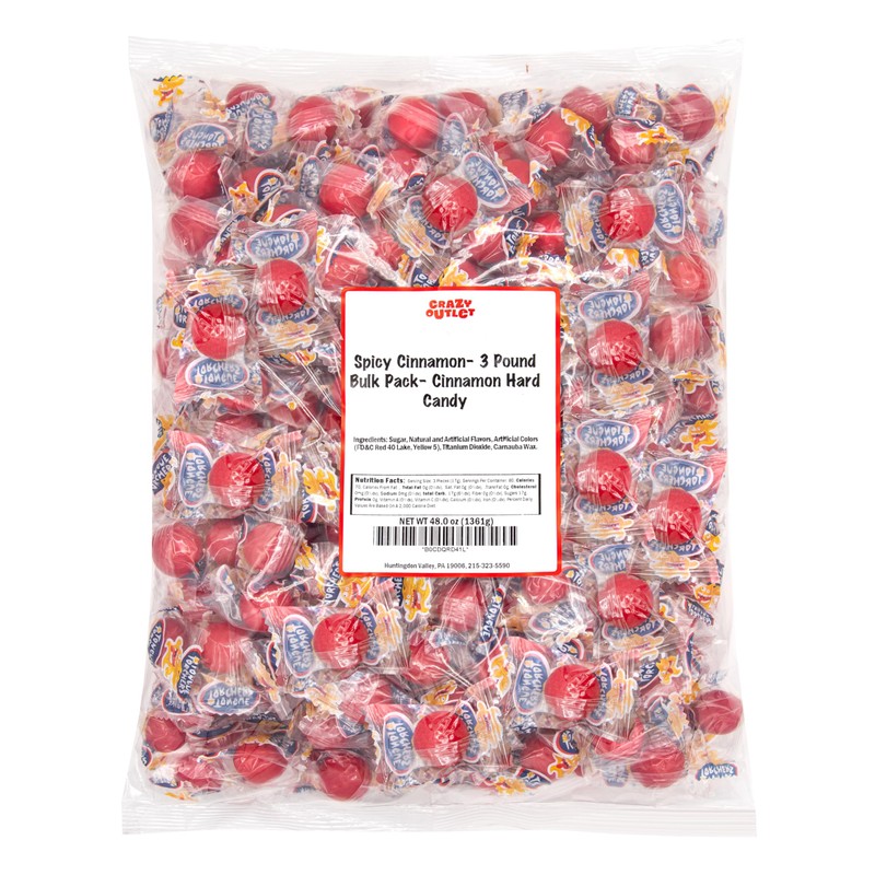 Spicy Cinnamon Jawbreakers - 3 Pound Bulk Pack (240 Count)