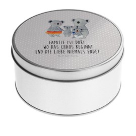 Mr. & Mrs. Panda Round Tin Box Koala Family Gift Family Storage Box Metal Box Brother Mum Metal Boxes Children Metal Box