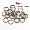 Unbranded 100 pcs Antique Bronze Open Jump Rings – 8mm