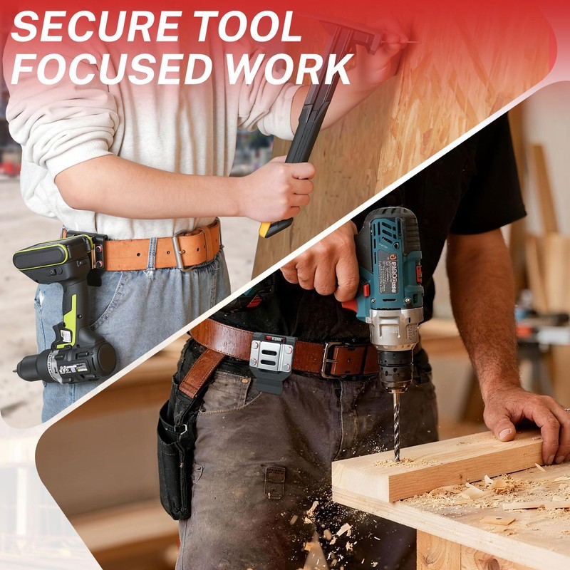 KUNN 2-Pack Drill Holder for Tool Belt, Value Set of