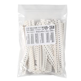 1500pcs 0805 SMD Resistor Kit 60 Values 0805 SMD Capacitor 0-10M Ohm 1/8W 0.125W SMT Chip Resistors Assortment Kit ±1% Tolerance Thick Film