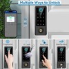 BEBASIA Smart Fingerprint Door Lock with Handle Set, Full App