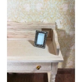Town Square Miniatures Dollhouse Picture Frame Small Bronze Rectangle with Stand 1:12 Scale Miniature