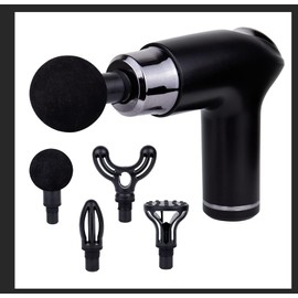 Muskel Massagepistole, Massage Gun Muskel Massagegerät,Handmassagegerät,Muskel Massagegerät mit LCD-Anzeige-Touchscreen,für Nacken Rücken Körper Tragbares mit 4 Köpfen 12 Geschwindigkeiten