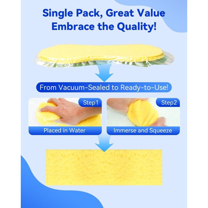 Temede Car Wash Sponge, Car Cleaning Large Sponges, All Purpose