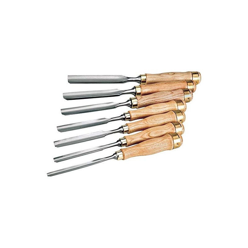 Woodstock D3780 Gouge Chisel Set, 7-Piece