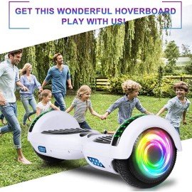 SISIGAD Hoverboard for Kids Ages 6-12, with Built-in Bluetooth Speaker and 6.5"