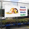 Vinyl Banner Multiple Sizes Work Smart Safe Business A Industrial