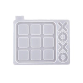 Unahtinr Tic Tac Toe Game Board and X O Silicone Molds Set Epoxy Resin DIY Art Craft Mold for Christmas NightA Art Crafts Tools
