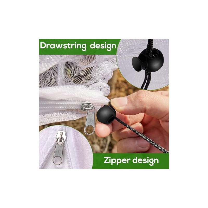Large Fruit Tree Netting with Zipper & Drawstring for Plant