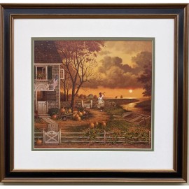 Charles Wysocki "Supper Call" Newly FRAMED Art Americana Rural