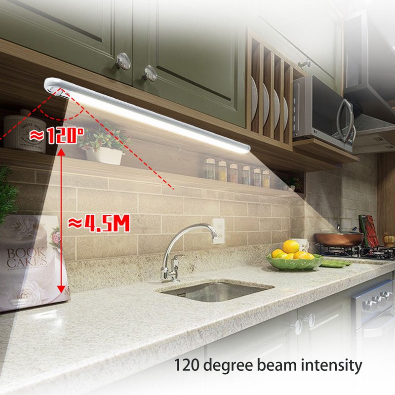 LED Human Sensing Cabinet Light USB 3 Color Temperature Strip