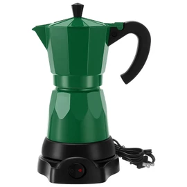 Lemosae Coffee Pot 6 Cup Electric Espresso Coffee Maker Italian Moka Maker 300ml Portable Aluminum Espresso Machine Cafetera Moka Pot with Detachable Base, Gift for Home Travel(Dark Green)
