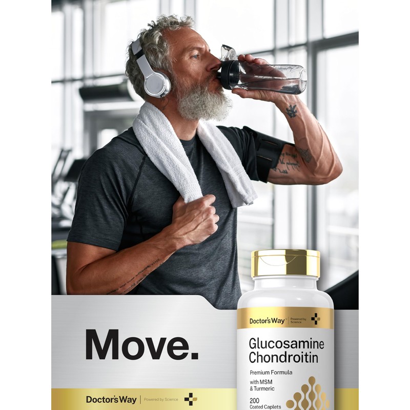 Doctor's Way Glucosamine Chondroitin MSM Turmeric | 200 Caplets |