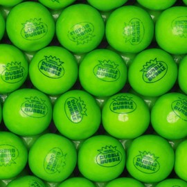 Gumballs for Gumball Machine - 1 Inch Large Bubble Gumballs - Green Apple Flavored Bubble Gum Green Gumballs - Kids Gum - Bulk Gum Balls 1.7 Lb - Chewing Gum