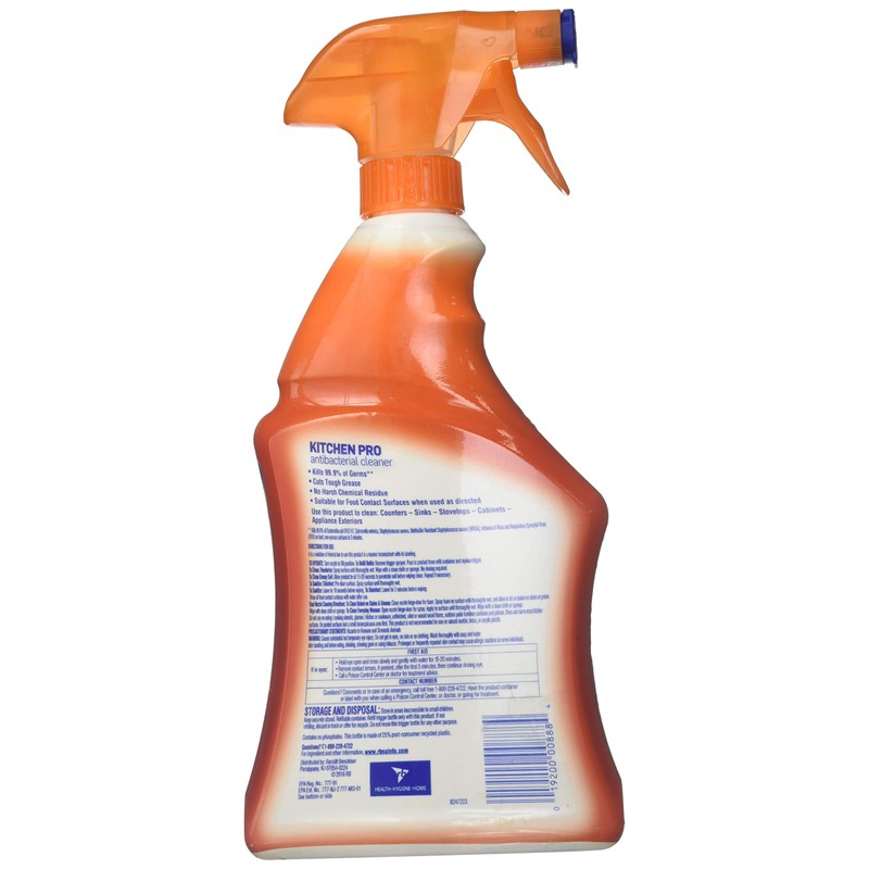 Lysol Antibacterial Kitchen Cleaner, Citrus Scent, 22 Ounces (Pack of