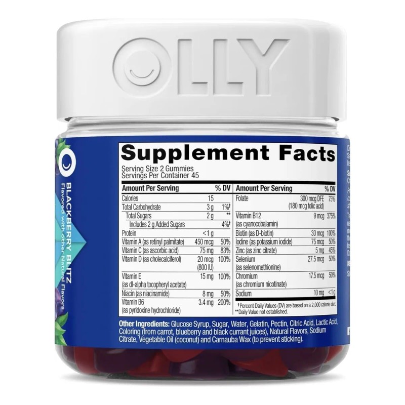 Multivitamínico Para Hombres Olly 90 Gomitas Vitaminas A C D