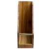 MyGift Premium Hotel Series Solid Acacia Wood Desktop Magazine File