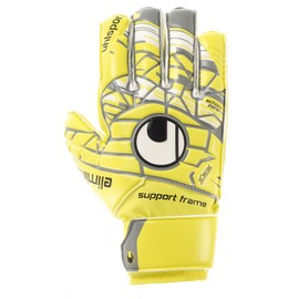 uhlsport Mens Elm Unlimited Soft SF Goalkeeper Gloves Junior, Men, ELM UNLIMITED SOFT SF JUNIOR, LITE fluo gelb/Griffin gr, 8.0
