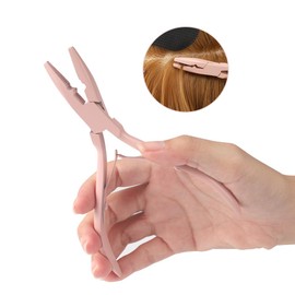 GlamorDove Hair Extension Pliers Kit Microlink Pliers for Extensions Hair Extension Beading Tool Hair Needle Pulling Hook Hair Styling Bead Closer and Remover Pliers