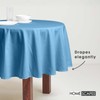 HOMESCAPES Blue Table Cloth, Plain Cotton Round Tablecloth, Handcrafted &