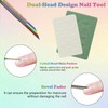 Color Titanium-Circle Bevel Shovel Double Head Cuticle Remover Pusher,Double head