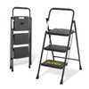 3 Step Ladder, Step Stool Foldable, 800lbs Portable Ladder with