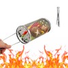 Rolling Grilling Basket with BBQ Tong for Outdoor Grill BBQ,