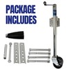 Jeremywell 2000lbs Trailer Jack with Double Wheel, Adjustable 12" Lift