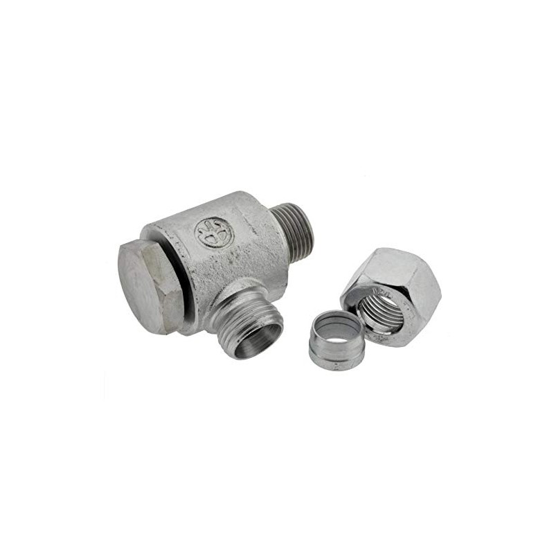 Angle Swivel Fitting 15 L M 18 x 1.5 Galvanised