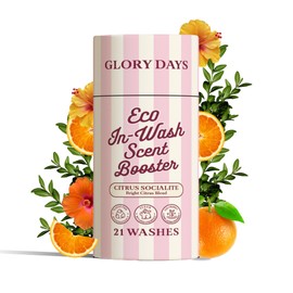 Glory Days In-Wash Scent Booster & Fabric Smell Deodorizer – Citrus Socialite (Bright Citrus Blend) | Chic Laundry Beads for Long-Lasting Fragrance | Plant-Conscious, Plastic-Free, 21 Washes