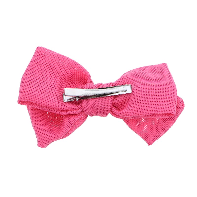 Burlap Bow 5 inch for Women and Girls- Coral
