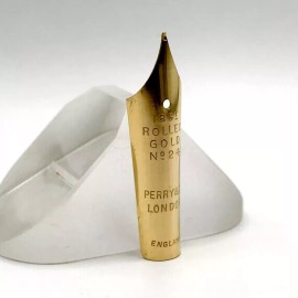 Perry & Co. x3 Vintage Perry & Co No. 24 Fountain Pen Nib 18k Rolled Gold NOS - Size 14