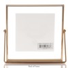 Lawrence Frames Metal Easel Float Picture Frame, 4x4, Gold