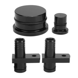 PCV Reroute Fitting with Reroute Port Plug and Resonator Plug Fit for GM Duramax 6.6L 2004.5‑2010Black