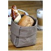 CALUTEA Small bread basket, brown, modern, vegan leather, bread basket,