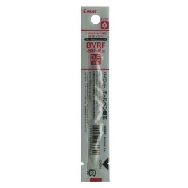 [Set of 10] Pilot BVRF-8EF-R Oil-Based Ballpoint Pen Refill, Extra Fine Point (0.5 mm), Red