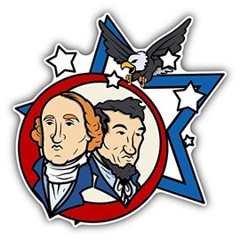Zirni Presidents Day Eagle Sticker Decal Design