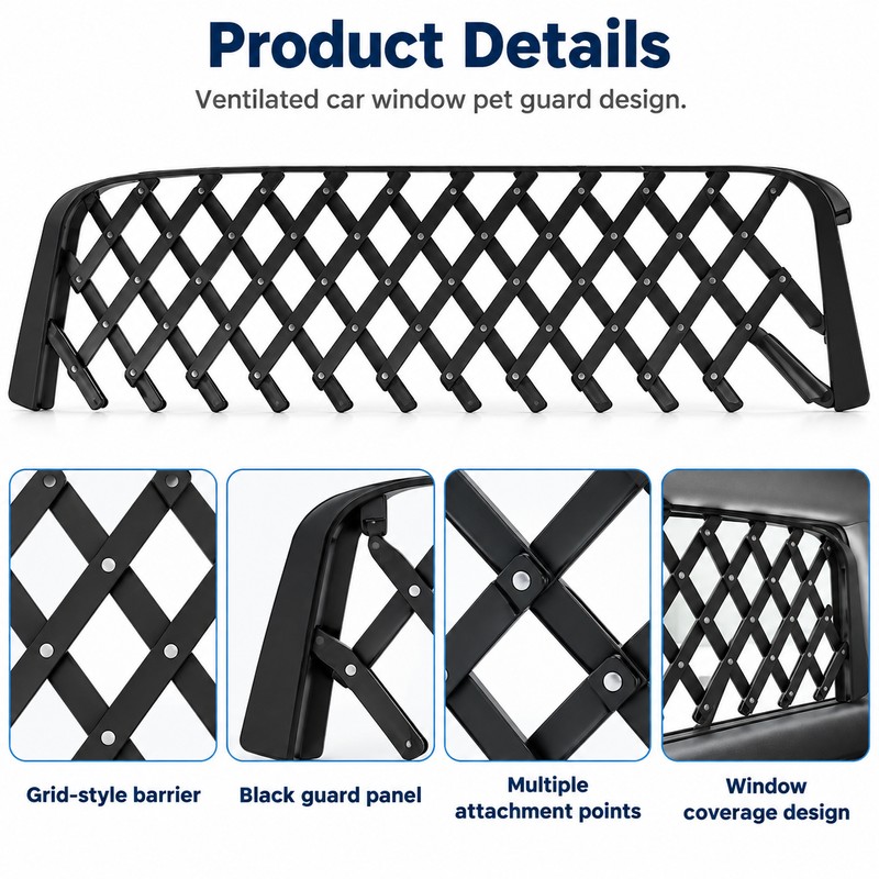 Car Window Pet Gate for Dog Travel – Ventilation Guard
