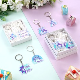 Serencatcher Suicide Prevention Keychains 12pcs Acrylic Mental Health Awareness Keychains Suicide Awareness Prevention Party Favors 6 Inspirational Designs