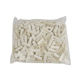 Q-Bricks 713-4x1-250 250 Piece 4x1 Building Bricks Loose Pack, White, Multi Color