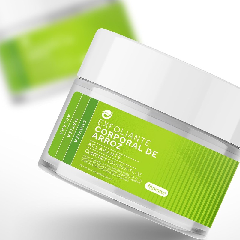 Exfoliante Corporal de Arroz, Aclarante Natural, 200 ml